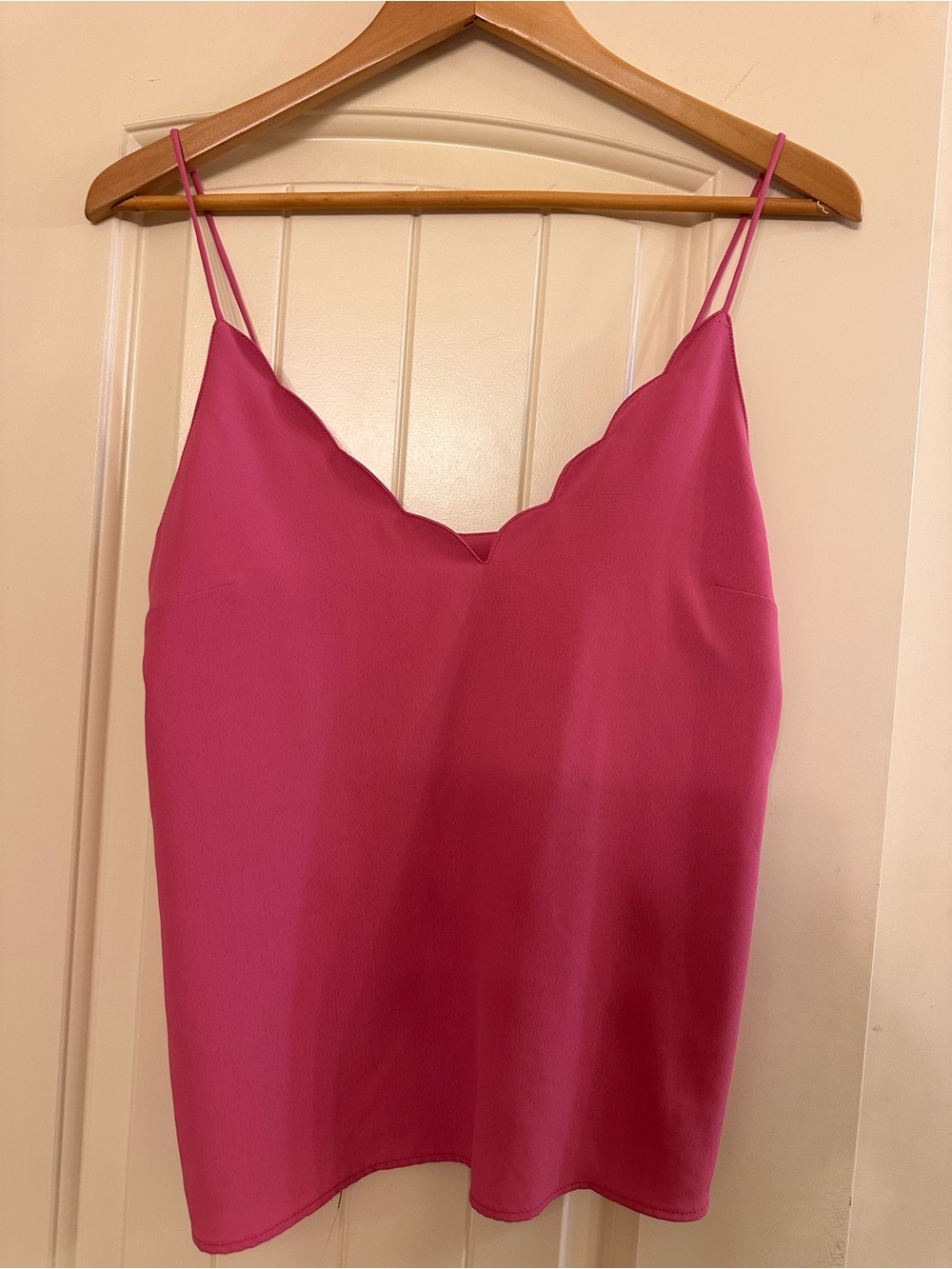 Topshop Bright Pink V-Neck Cami with Double Spaghetti Straps
